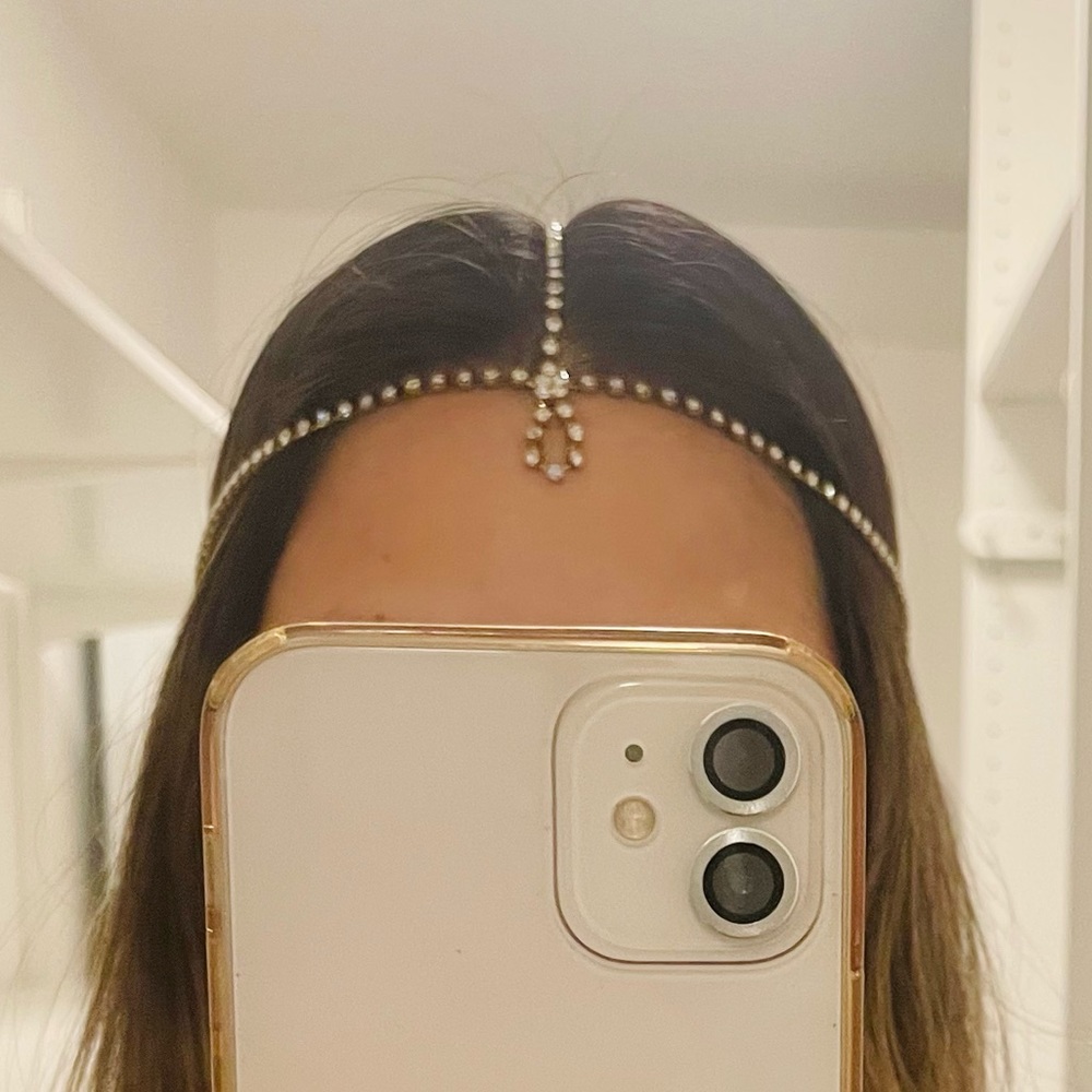 Bejeweled Rhinestone Teardrop Hair Accessory Headband Headpiece